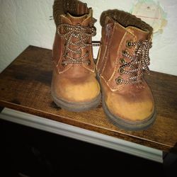 Wonder Nation Little unisex Zip-Up Tie-Up Boots