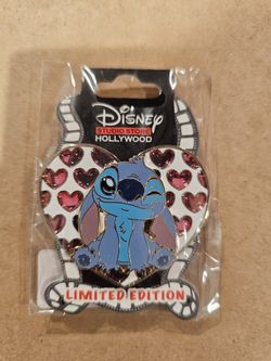 Stitch Valentines Heart Pin