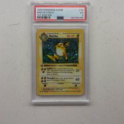 Pokemon 1st Edition Shadowless Riachu PSA 3