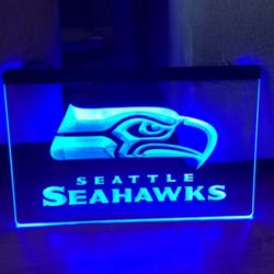 SEATTLE SEAHAWKS LED NEON LIGHT SIGN 8x12