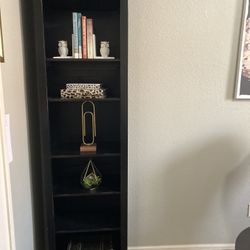 2 Black Matching Book Shelves