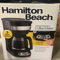 Hamilton Beach 46299 Programmable Coffee Maker Up To 12 Cup Capacity