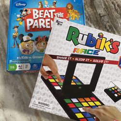 Board Games Disney Beat The Parents & Rubiks Race