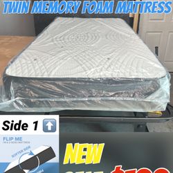 NEW CUSTOM DOUBLE SIDED TWIN MEMORY FOAM MATTRESS 