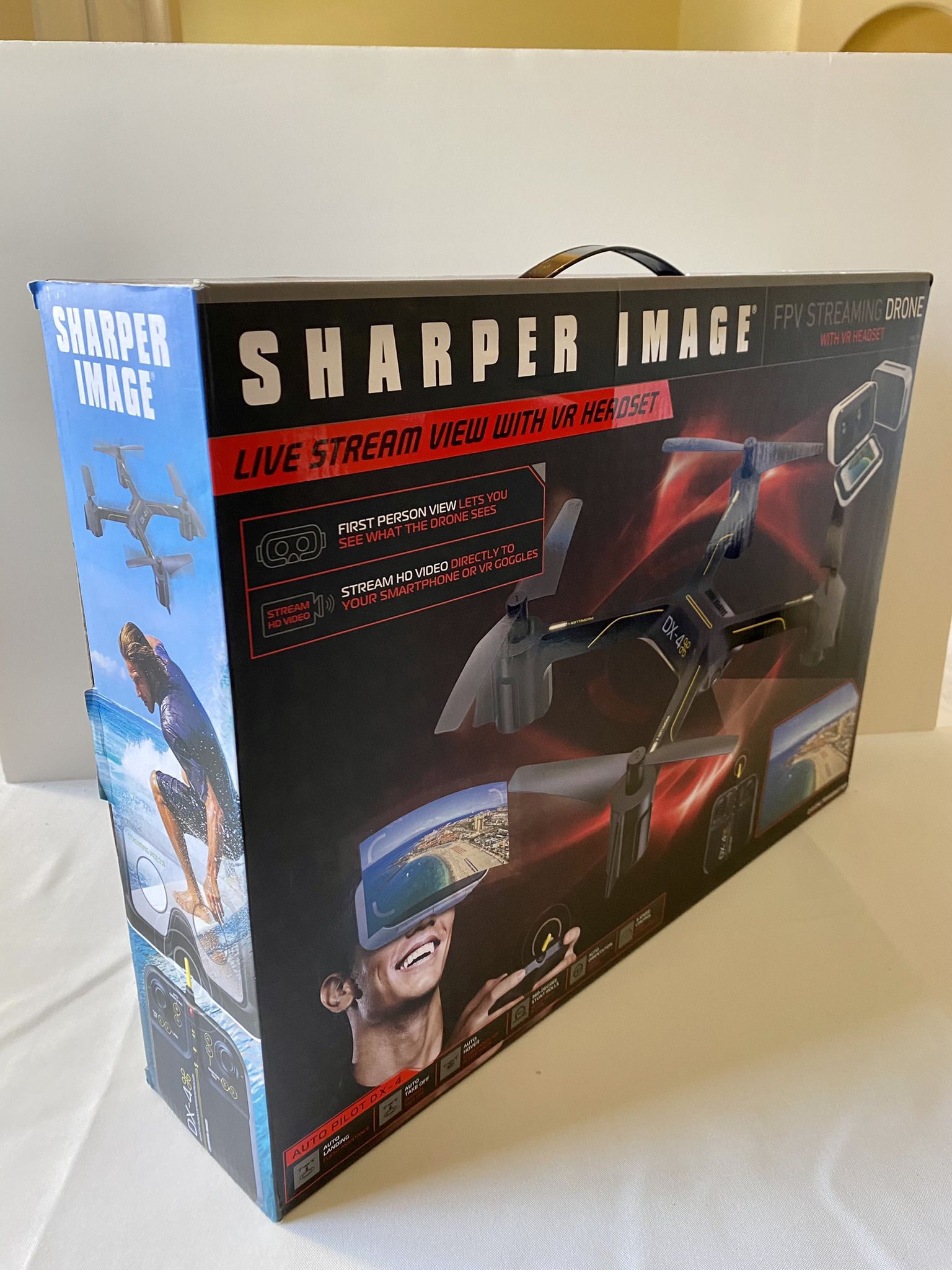 Sharper Image FPV Streaming Drone With VR Headset New In Box