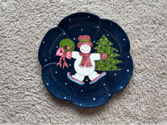 Laurie Gates for The Cellar "Christmas Twilight" serving plate
