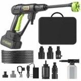 Cordless Pressure Washer Battery Powered; 990PSI Cordless Power Washer with 6-in-1 Nozzle