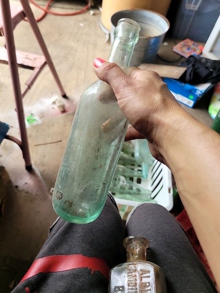 Round bottom glass soda bottles