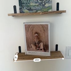 6 Wood floating Shelves