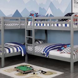 Quadruple Grey Bunk Bed Frame Brand New In Box