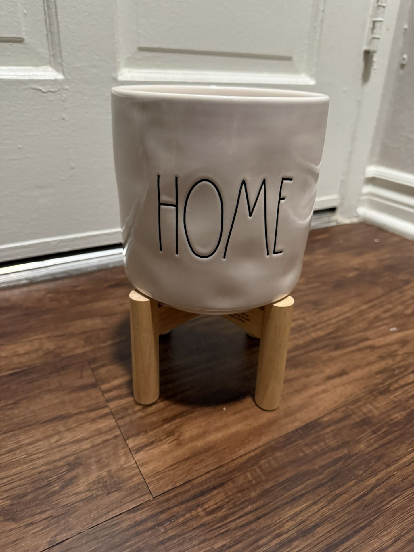 Pot with Wooden Stand- Small