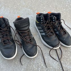 2 pairs of Adidas Hoops 3.0 Mid - Shoes Sneakers Black HR1440 ORIGINAL size 8.5 both for $40