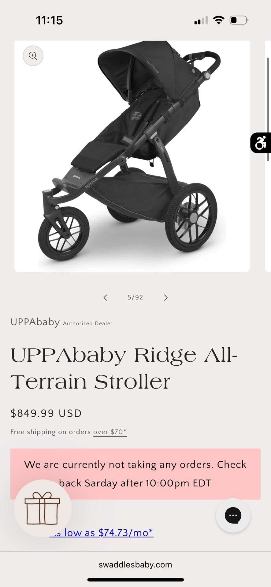 Uppa Baby Terrain Stroller