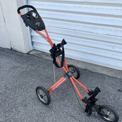 Callaway Fusion Golf Bag Push Cart! Excellent condition! Easy to fold. 