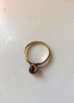 10k tigers eye ring