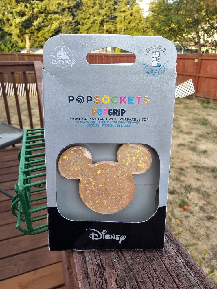 PopSockets Official Disneyland Park Store Mickey Minnie Mouse Ears Peach Glossy *NEW IN BOX*