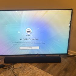 65” Samsung  SMART TV With Stream TV Sound Bar