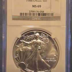 1988 Silver Eagle MS 69