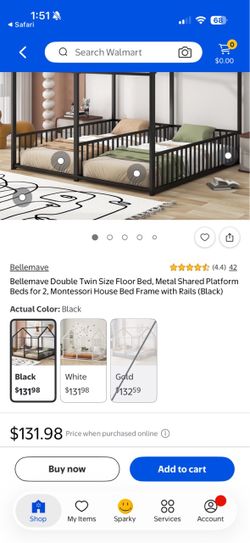 House style twin bed frame