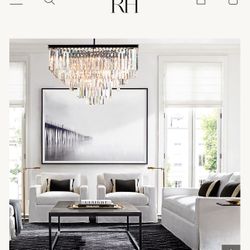 Restoration Hardware METAL PARQUET COFFEE TABLE. RH Table. 55 X  35”