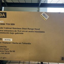 30” Under Cabinet Stainless Steel Range Hood