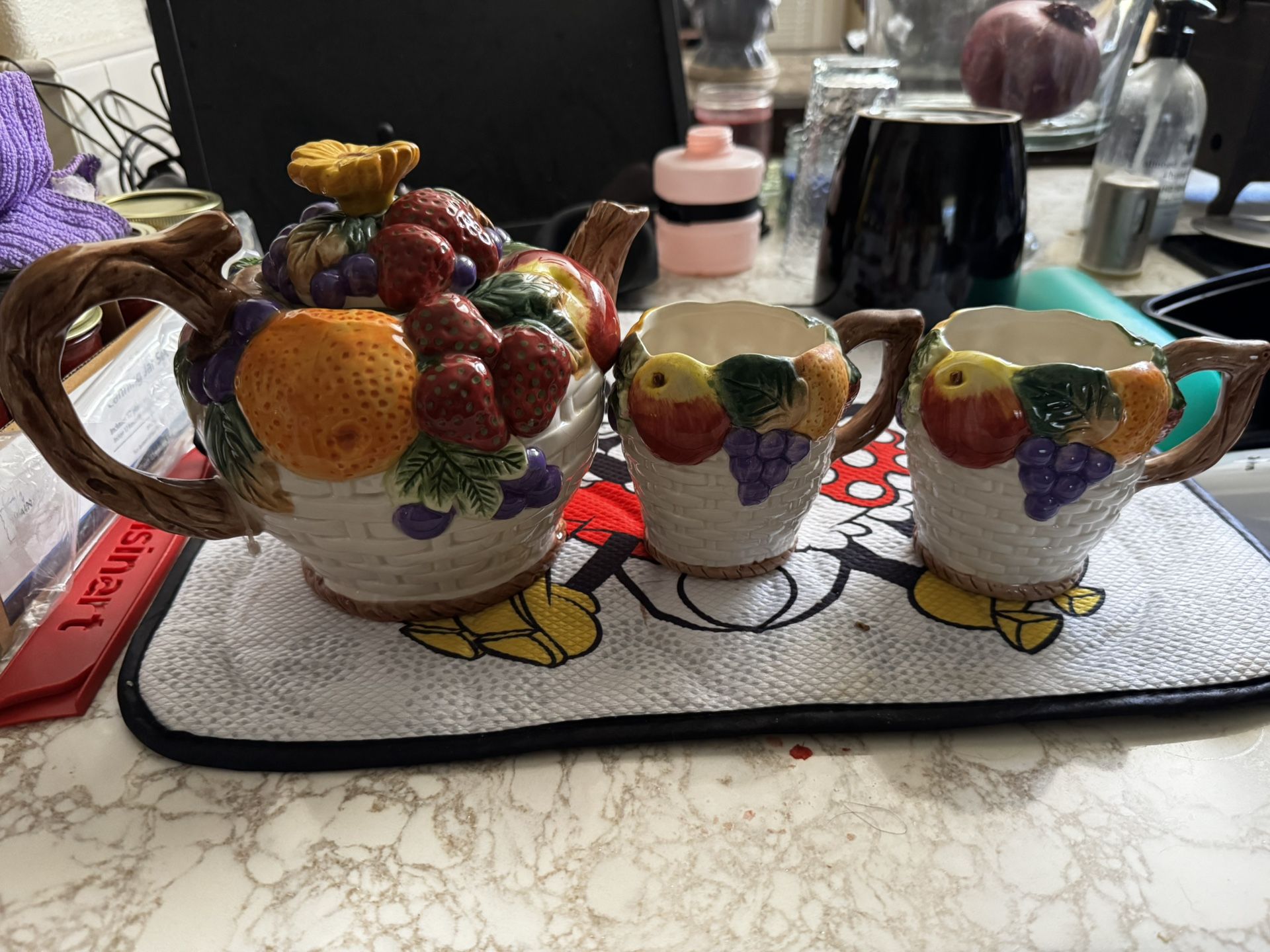 Tea Pot And Two Cups