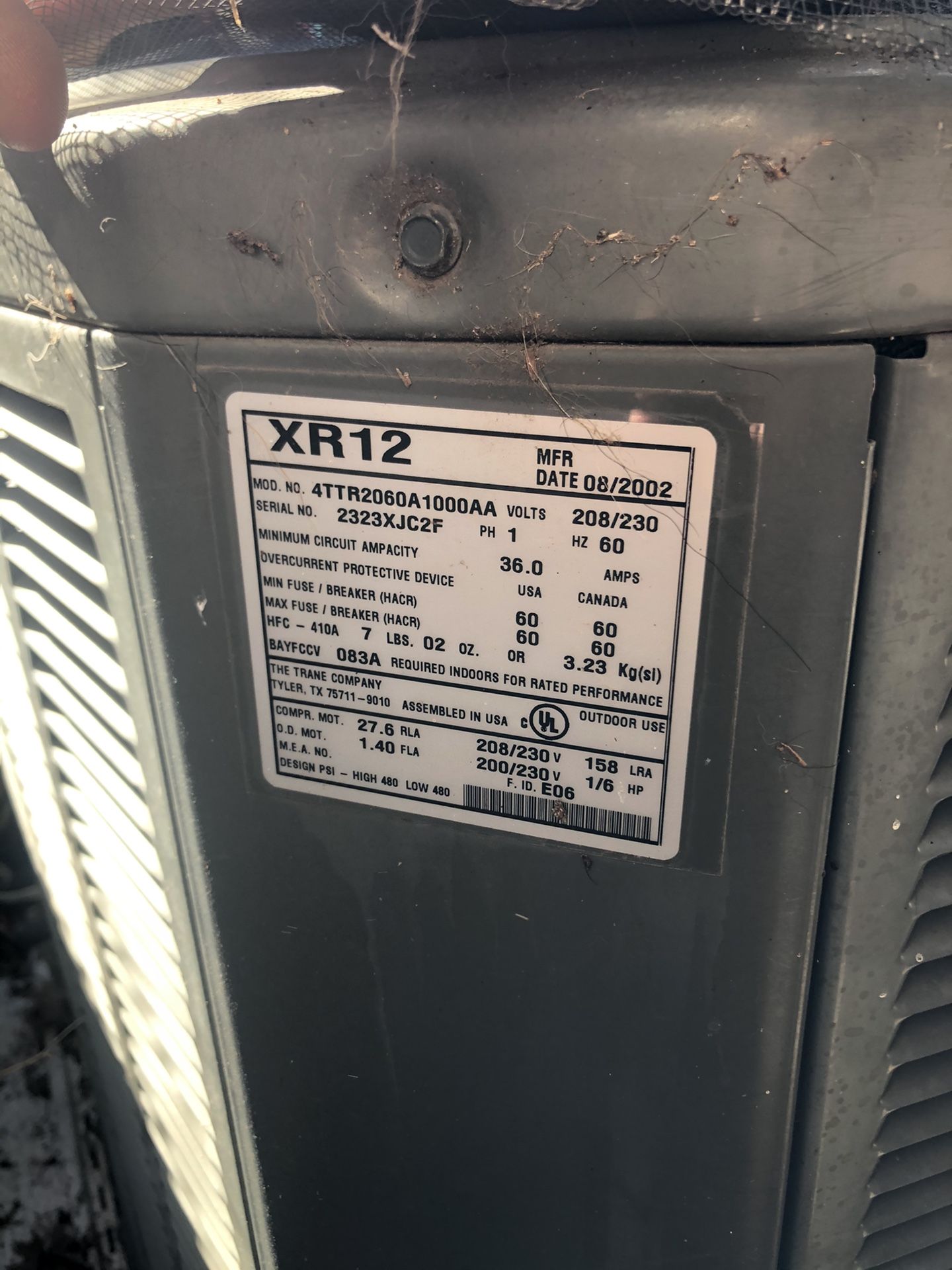 Trane Xr12 Ac Unit for Sale in Dallas, TX OfferUp