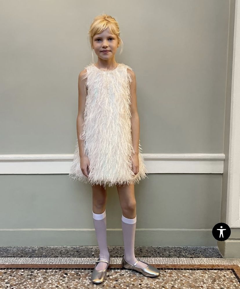 Zara fringed balloon dress. 10-12 yrs