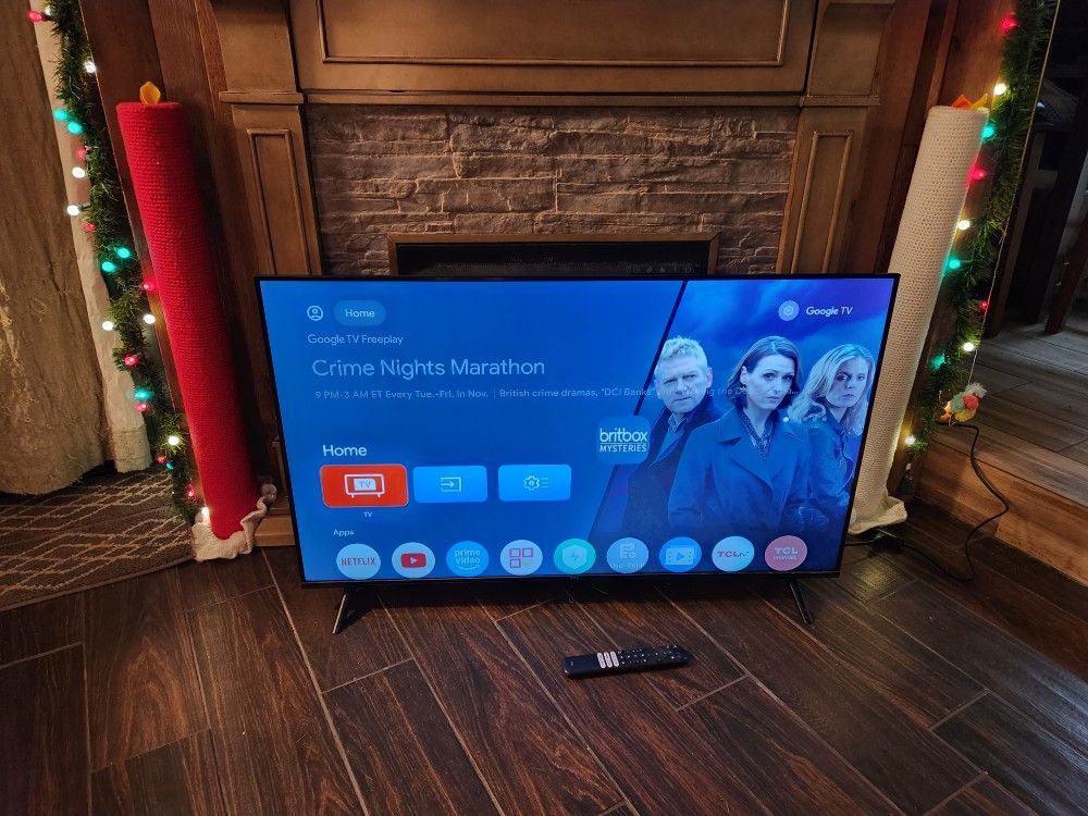 TCL 43-Inch Class S4 4K LED Smart TV with remote control in like new condition