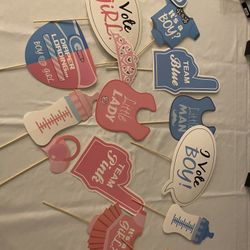Gender Reveal Photo Props