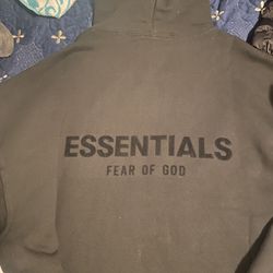 Black Essentials Hoodie Medium