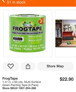 FrogTape 1.41 in. x 60 yds. Multi-Surface Green Painting Tape (4-Pack)