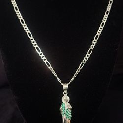 Cadena Y Dije De Plata Italiana .925 24” 