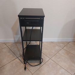 Nightstand with plug ins and usb ports