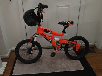 Like NEW Child's Jeep X16 Bike w/Shocks & Helmet
