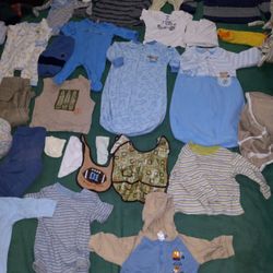 In Exallant Clean Condition Over 70 Pieces Of Baby Clothes Size From 0-12 Months Old All For $35 Pick Up At Country Club And Grant 