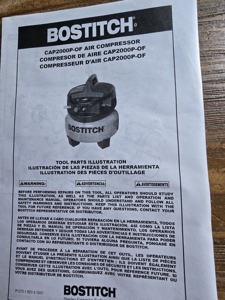 Bostitch Portable Air Compressor