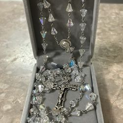 Sterling Silver Cristal Rosary 