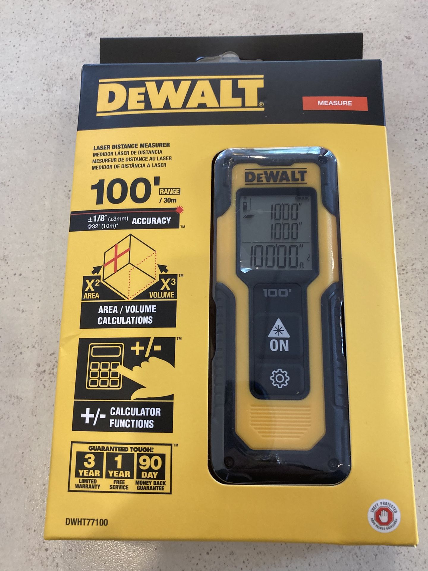 DeWALT 100Ft. Laser Distance Measurer•NEW•