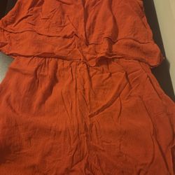 New Women Burnt Orange Romper For Sale...