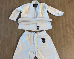 FUJI Kids Jiu Jitsu Gi Set White + Belt Size 000