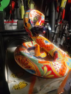 Talavera Ceramic Snake Figurine