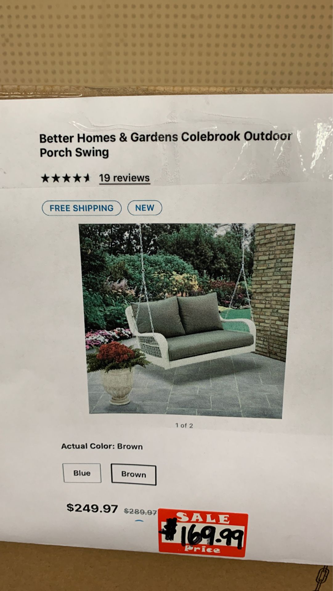 Better homes and garden outdoor porch swing