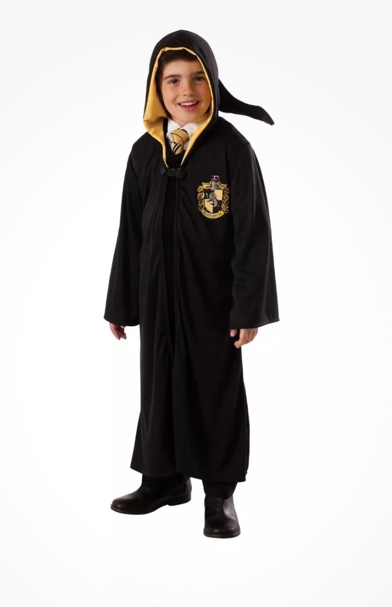 Harry Potter Hufflepuff Robe Kids Fancy Dress Costume Size M(8-10)