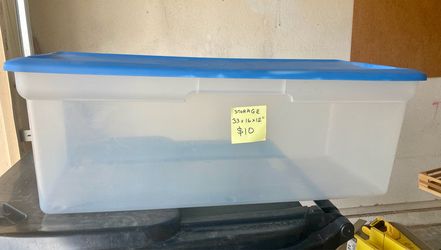 Large storage bin crafts holiday decorations sterilite plastic