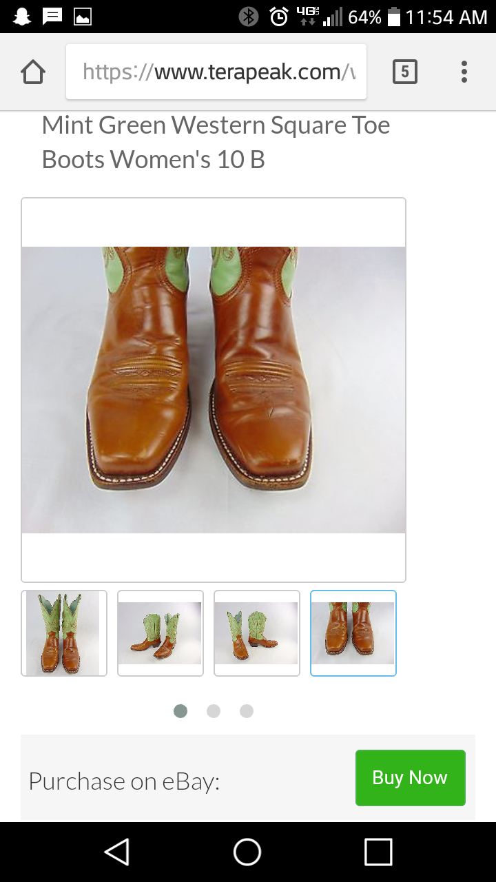 Ariat 15838 Legend Cognac Brown Mint Green Western Square Toe Boots