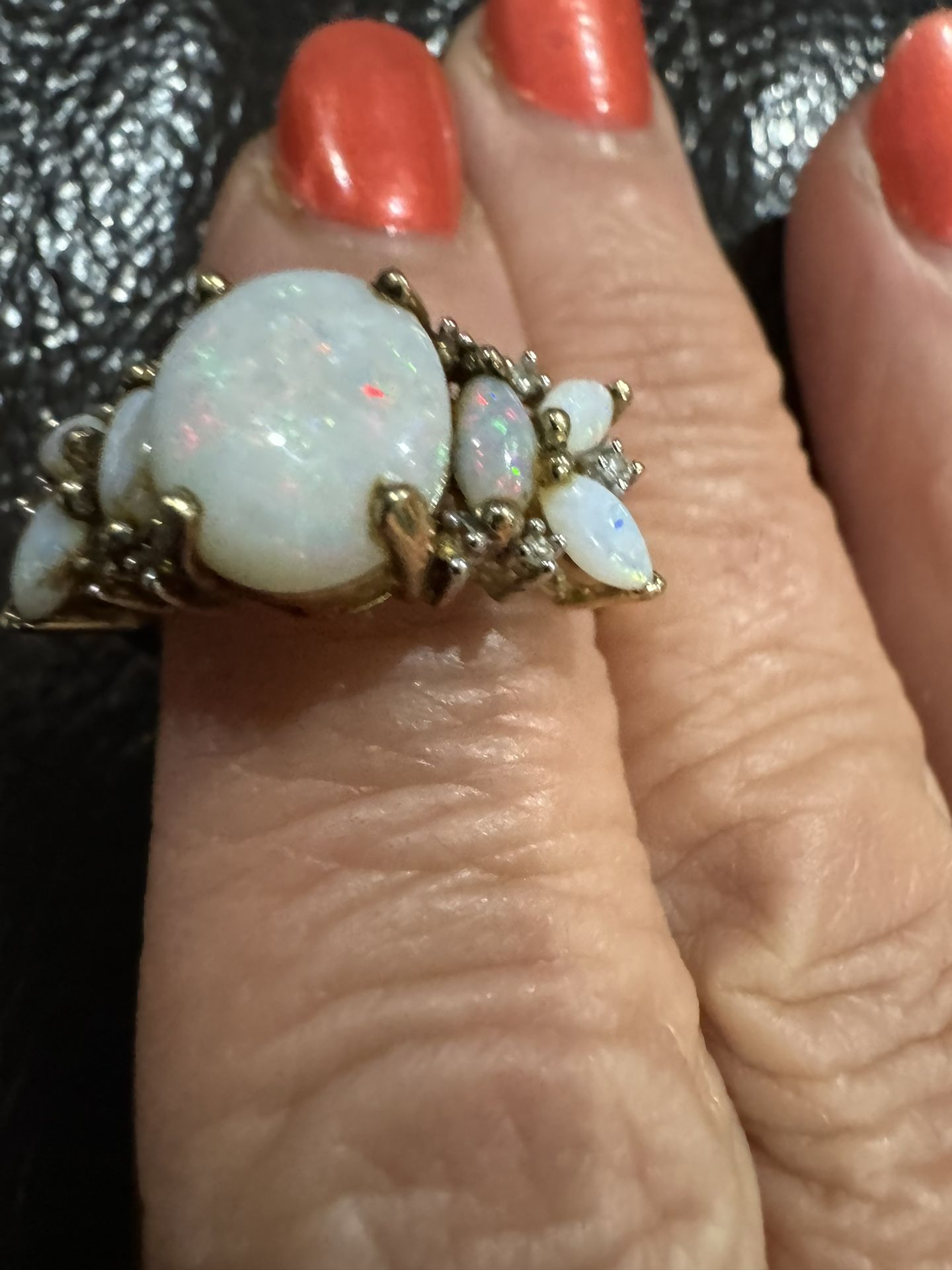 10 K Gold Opal Mother’s Ring