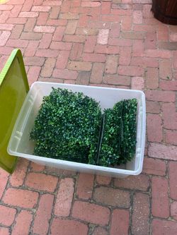 Artificial greenery boxwood wall mat
