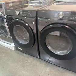 Samsung Smart Stackable Washer And Vented Electric Dryer In Platinum 