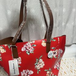 New Tommy Bahama Tote Bag 👜 Red Floral 